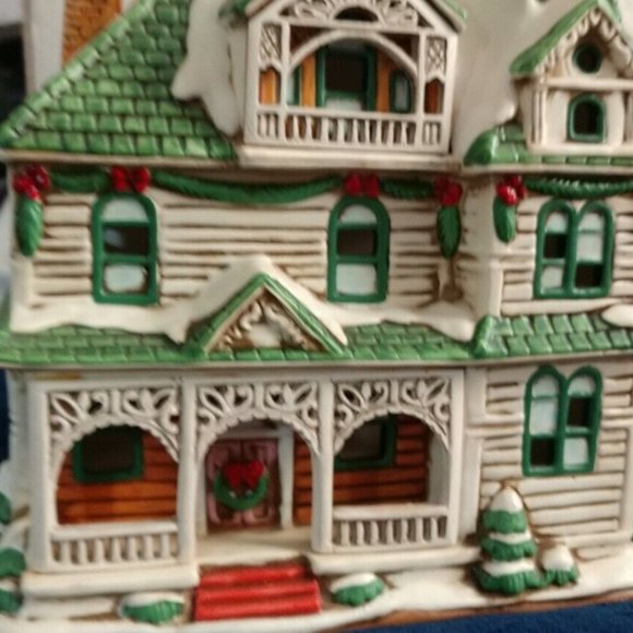 Lefton BURNSIDE Colonial Christmas Village 00717 Holiday 1992 C2 Original Box. - Picture 11 of 12